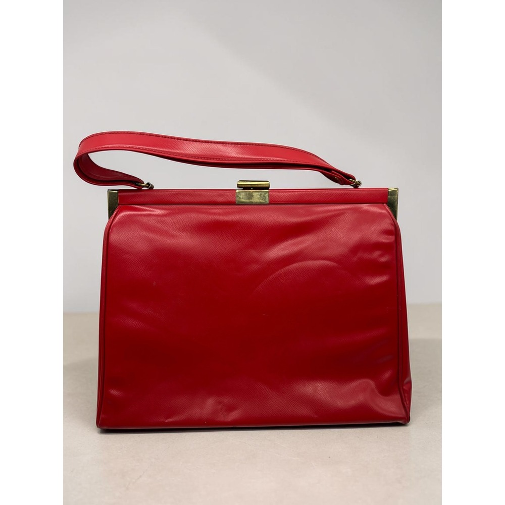 Theodor California Vintage Handbag Red Mod Retro Rockabilly Faux Leather Medium